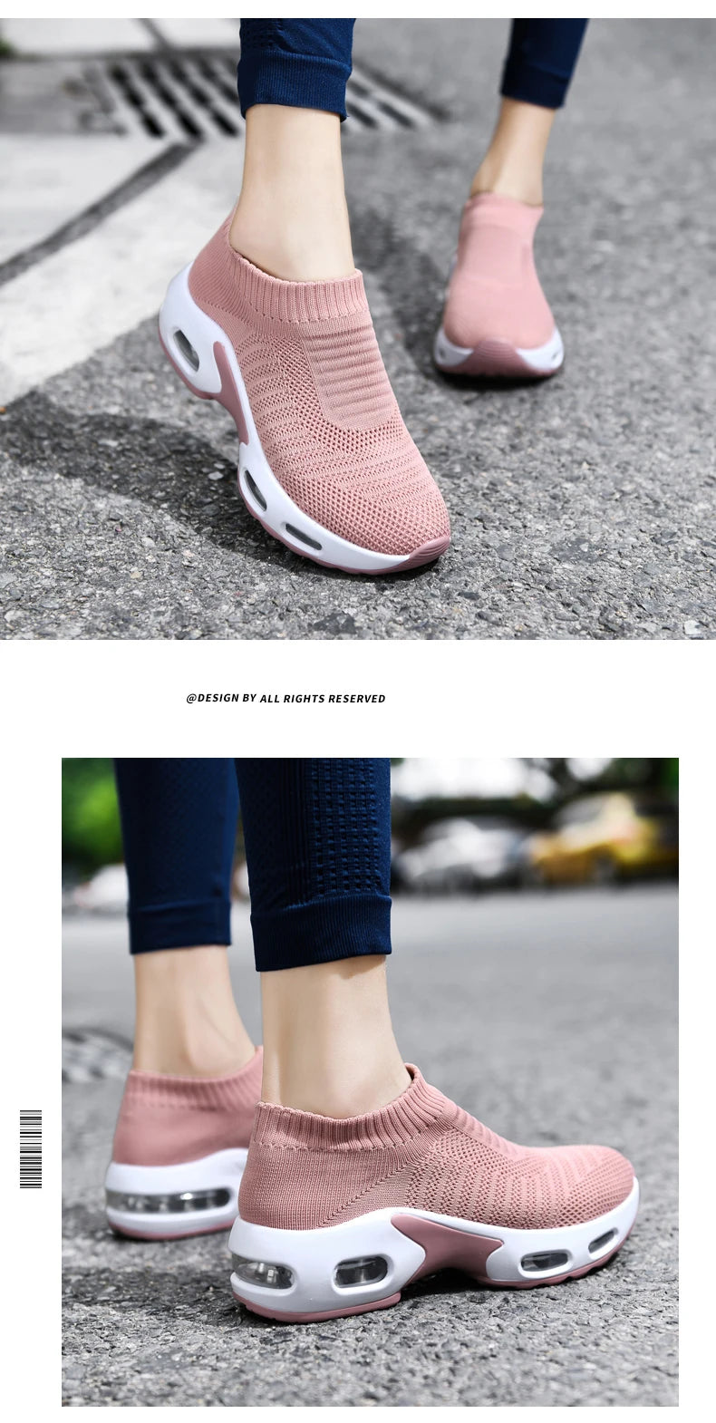 VÜR GlideKnit Air Sneakers – Slip-On Comfort with Hidden Air Cushion