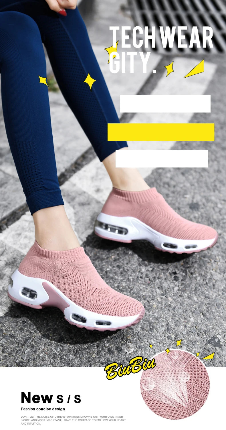 VÜR GlideKnit Air Sneakers – Slip-On Comfort with Hidden Air Cushion